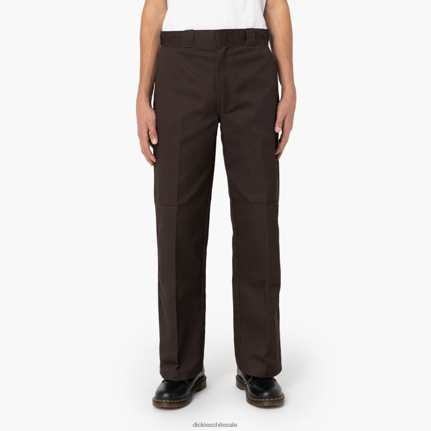 marrón oscuro (db) hombres pantalones de trabajo holgados con doble rodilla Dickies ropa de trabajo X4H0F28