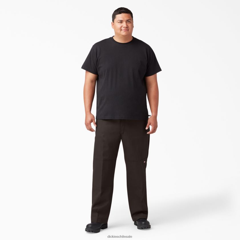 marrón oscuro (db) hombres pantalones de trabajo holgados con doble rodilla Dickies ropa de trabajo X4H0F28