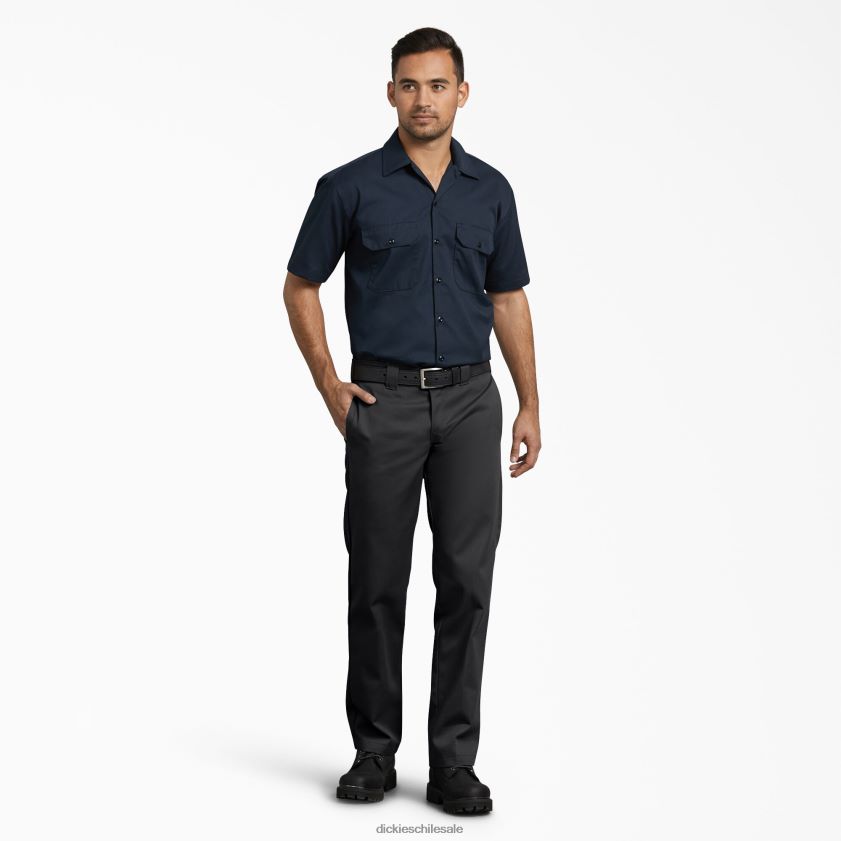 negro (negro) hombres pantalones de trabajo ajustados Dickies ropa de trabajo X4H0F113