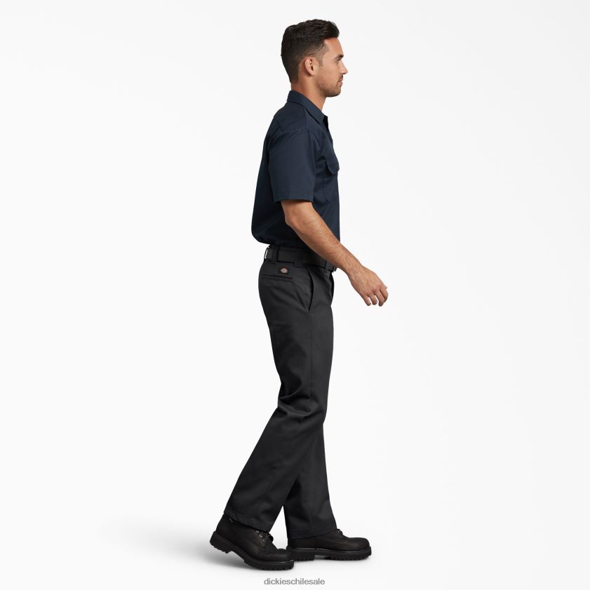 negro (negro) hombres pantalones de trabajo ajustados Dickies ropa de trabajo X4H0F113