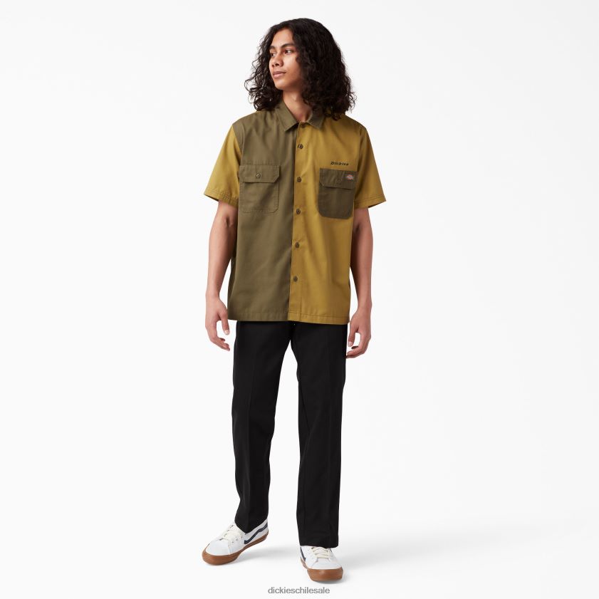 negro (negro) hombres pantalones de trabajo ajustados Dickies ropa de trabajo X4H0F113