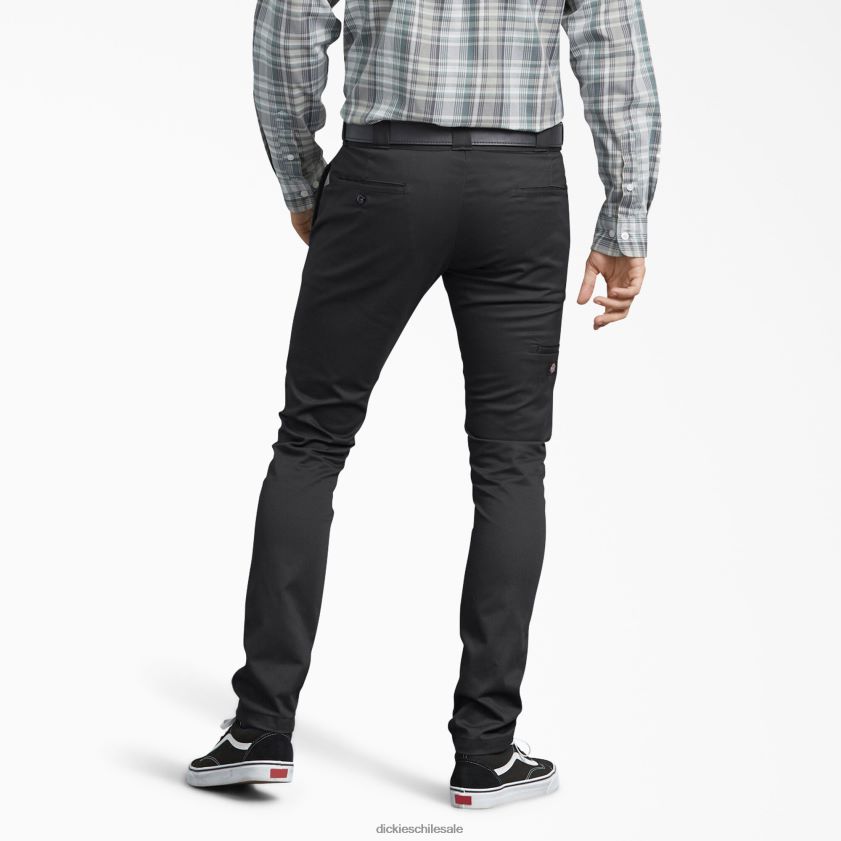 negro (negro) hombres pantalones de trabajo ajustados Dickies ropa de trabajo X4H0F147