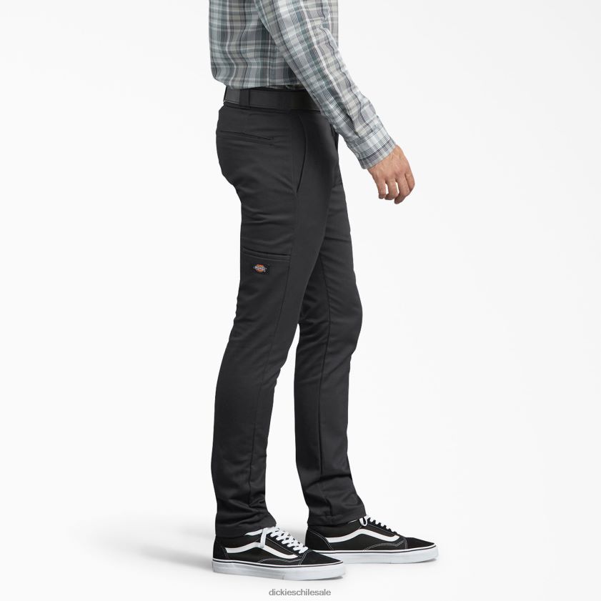 negro (negro) hombres pantalones de trabajo ajustados Dickies ropa de trabajo X4H0F147