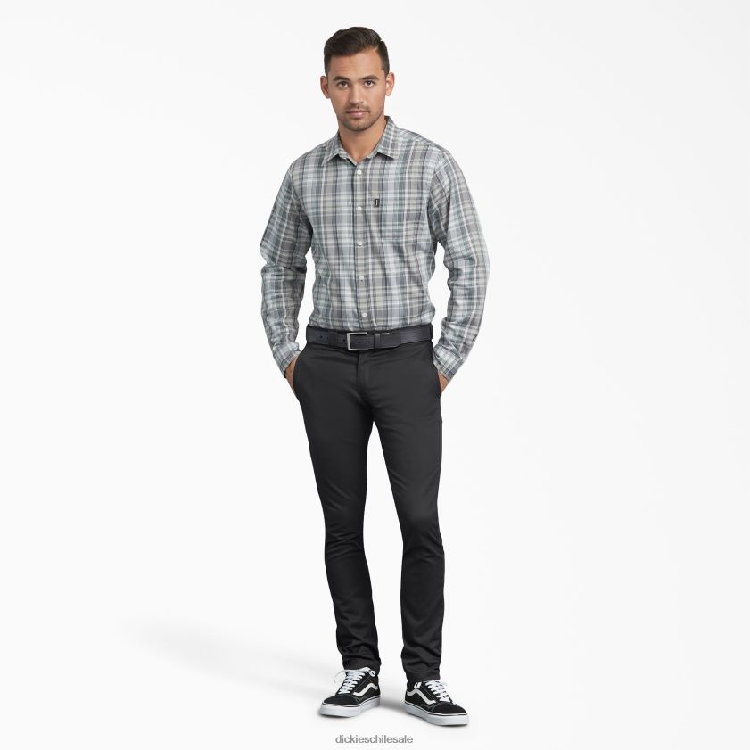 negro (negro) hombres pantalones de trabajo ajustados Dickies ropa de trabajo X4H0F147