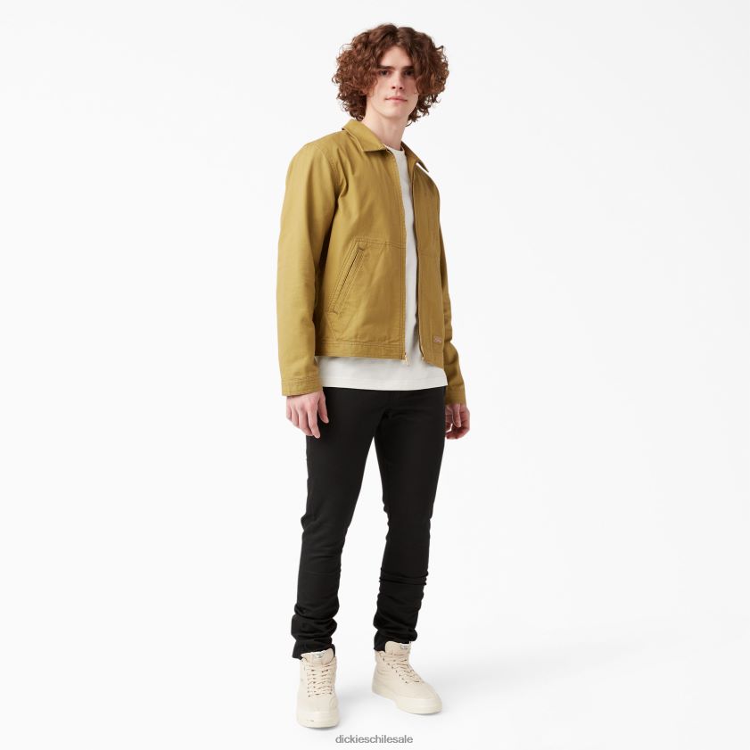 negro (negro) hombres pantalones de trabajo ajustados Dickies ropa de trabajo X4H0F147