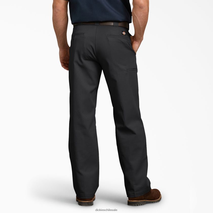 negro (negro) hombres pantalones de trabajo de corte relajado con doble rodilla Dickies ropa de trabajo X4H0F180