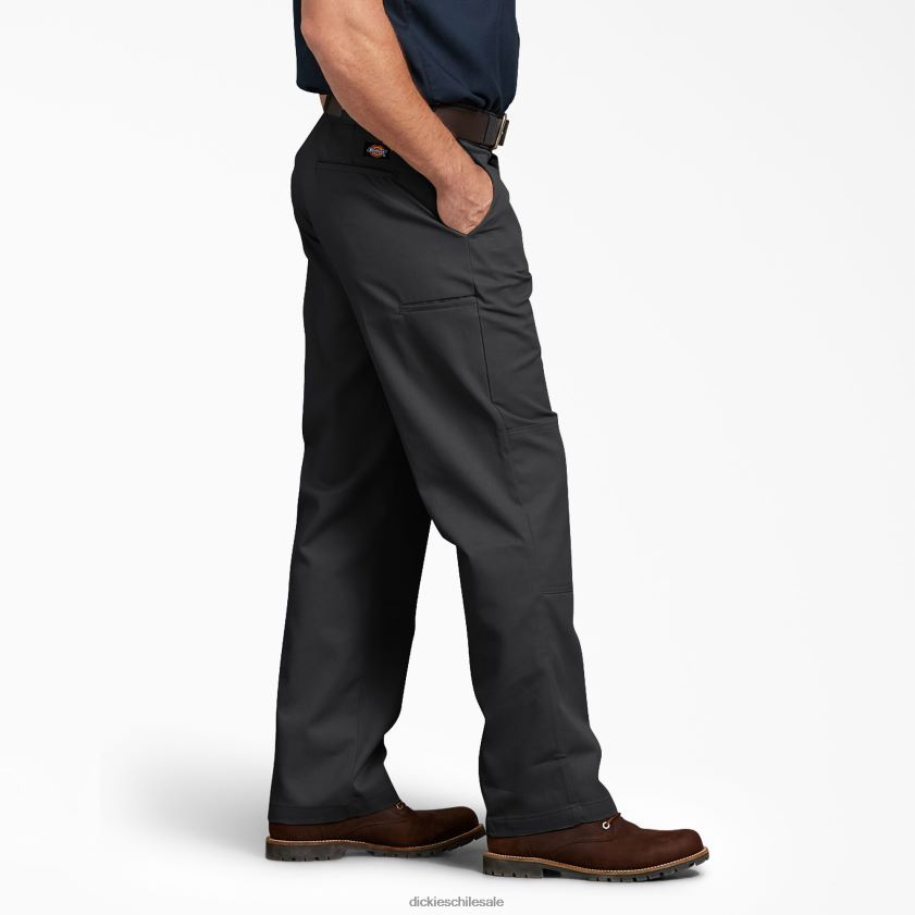 negro (negro) hombres pantalones de trabajo de corte relajado con doble rodilla Dickies ropa de trabajo X4H0F180