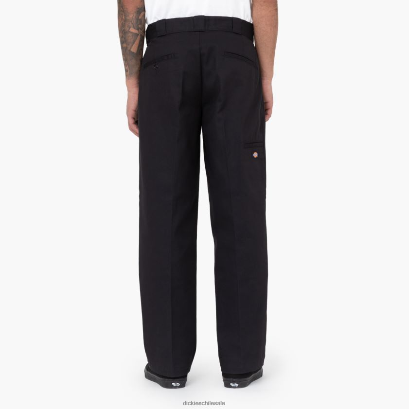 negro (negro) hombres pantalones de trabajo holgados con doble rodilla Dickies ropa de trabajo X4H0F26