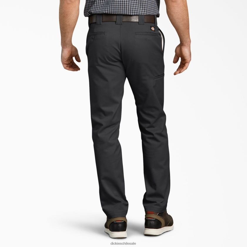 negro (negro) hombres pantalones de trabajo multiusos con bolsillos y pernera cónica slim fit Dickies ropa de trabajo X4H0F108