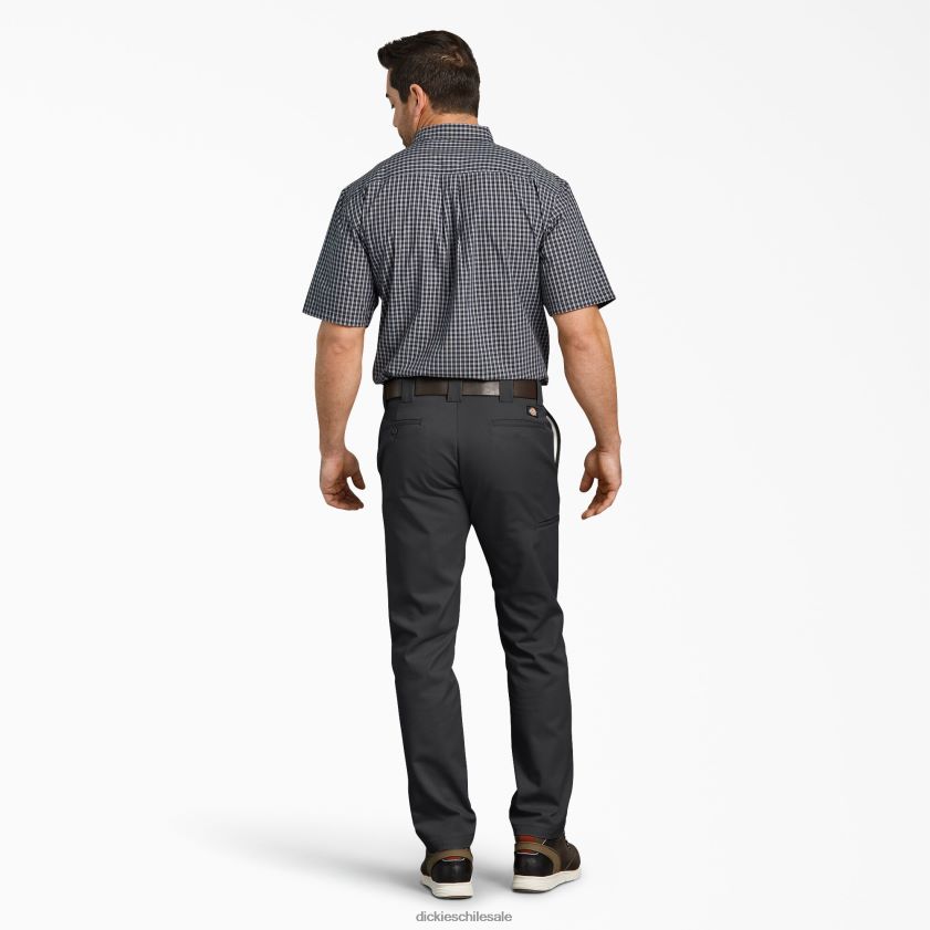 negro (negro) hombres pantalones de trabajo multiusos con bolsillos y pernera cónica slim fit Dickies ropa de trabajo X4H0F108