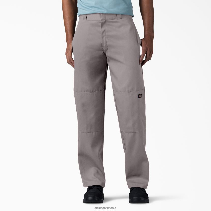 plata (sv) hombres pantalones de trabajo holgados con doble rodilla Dickies ropa de trabajo X4H0F31