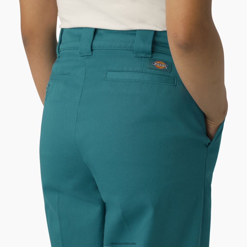 regular mujer pantalones de trabajo de pernera ancha lavados a la piedra Dickies ropa de trabajo X4H0F1748