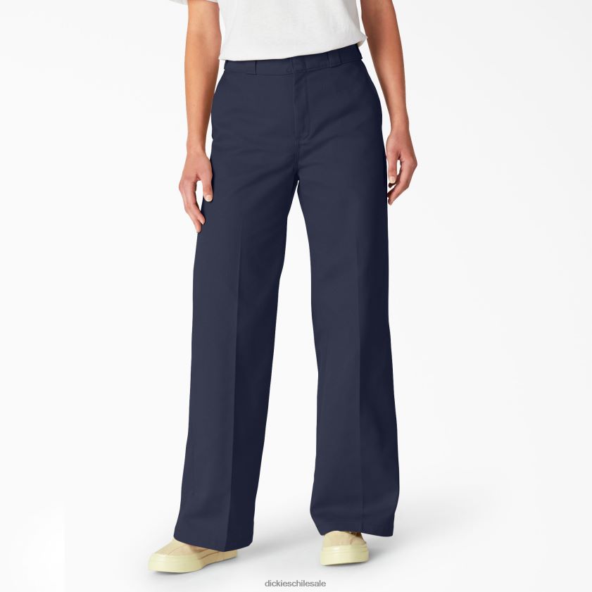 regular mujer pantalones de trabajo de pernera ancha lavados a la piedra Dickies ropa de trabajo X4H0F1750