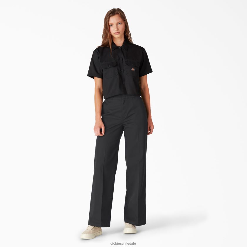 regular mujer pantalones de trabajo de pernera ancha lavados a la piedra Dickies ropa de trabajo X4H0F1751