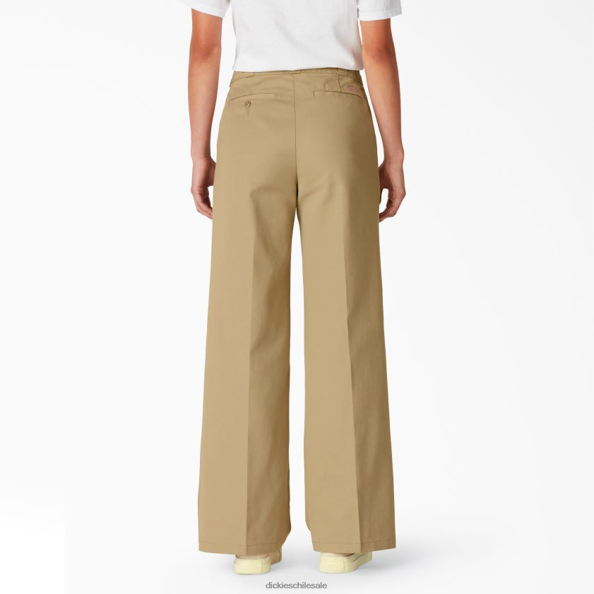 regular mujer pantalones de trabajo de pernera ancha lavados a la piedra Dickies ropa de trabajo X4H0F1752