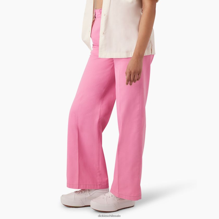 regular mujer pantalones de trabajo de pernera ancha lavados a la piedra Dickies ropa de trabajo X4H0F1753