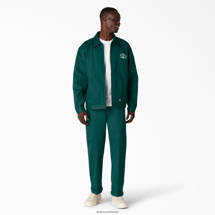 verde bosque (pies) hombres pantalones de trabajo de sarga de ajuste regular Dickies ropa de trabajo X4H0F288