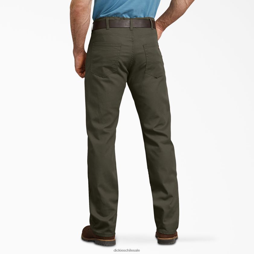 verde musgo lavado a la piedra (sms) hombres pantalones de pato de corte regular Dickies ropa de trabajo X4H0F138
