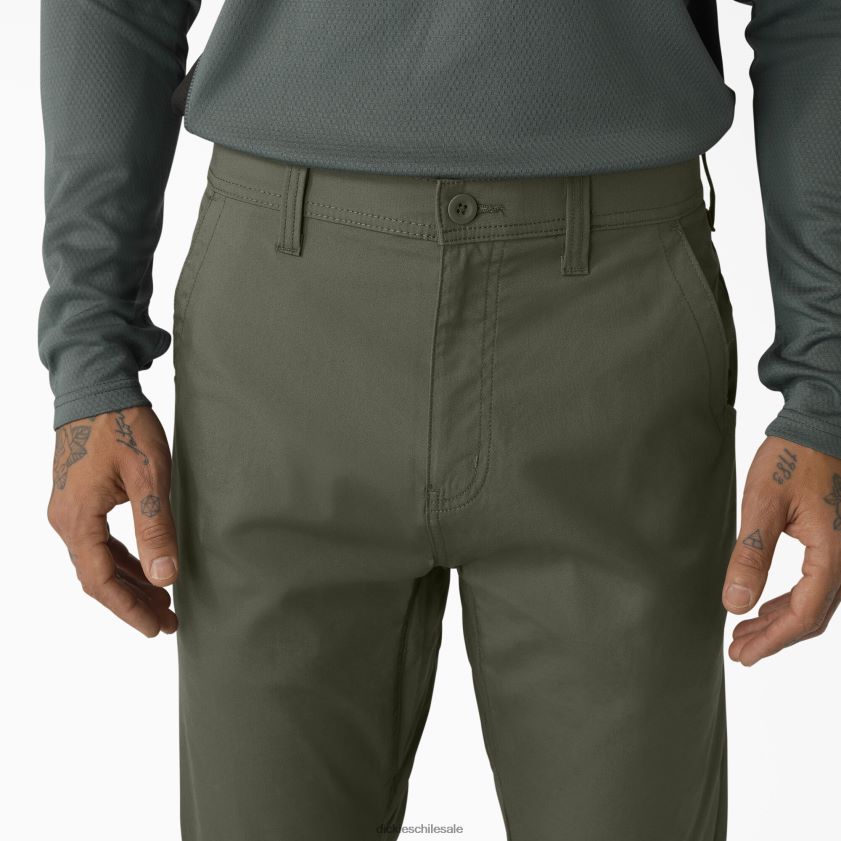 verde musgo (ms) hombres pantalones utilitarios híbridos refrescantes Dickies ropa de trabajo X4H0F65