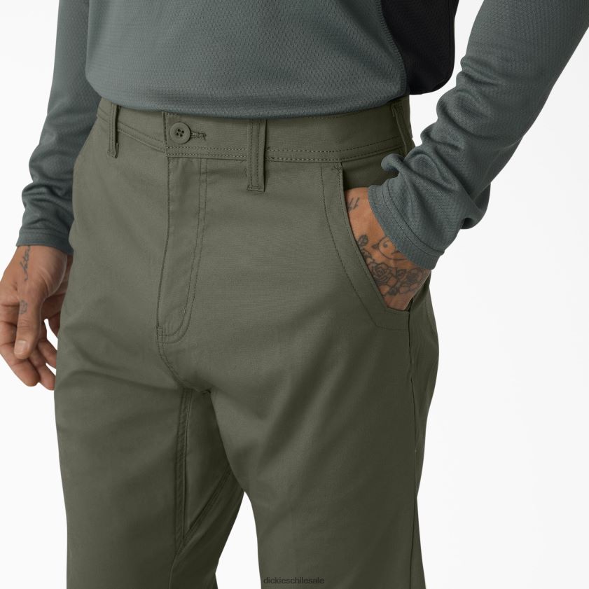 verde musgo (ms) hombres pantalones utilitarios híbridos refrescantes Dickies ropa de trabajo X4H0F65