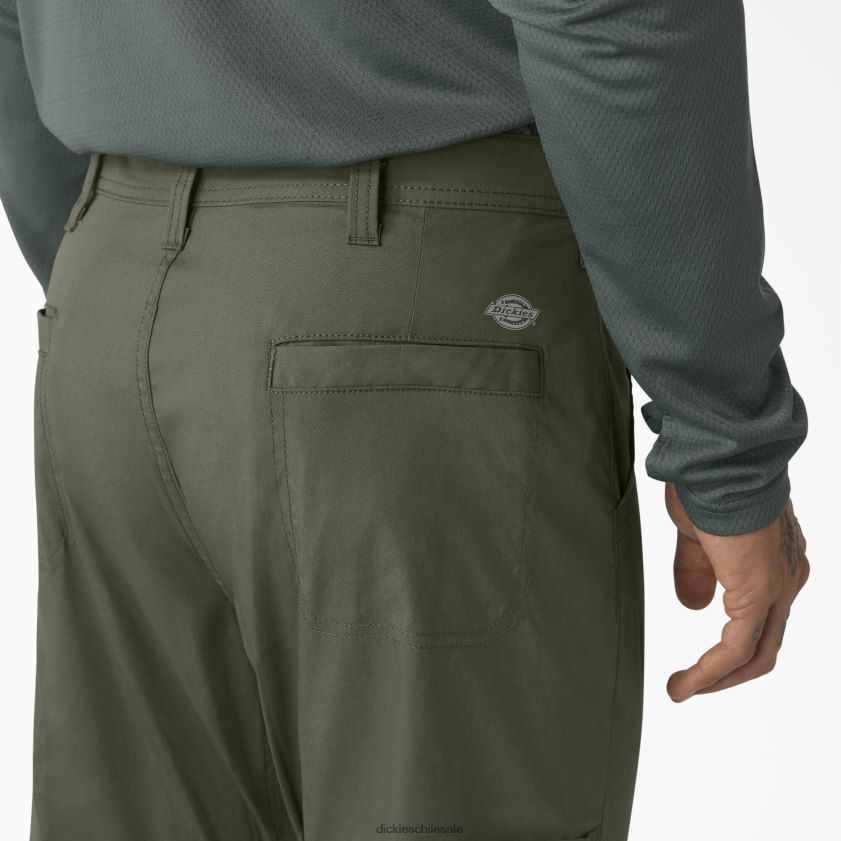 verde musgo (ms) hombres pantalones utilitarios híbridos refrescantes Dickies ropa de trabajo X4H0F65