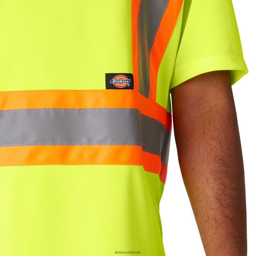 amarillo ansi (ay) unisexo camiseta de manga corta de seguridad de alta visibilidad Dickies ropa de trabajo X4H0F1446