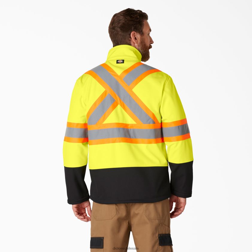 amarillo ansi (ay) unisexo chaqueta softshell de seguridad de alta visibilidad Dickies ropa de trabajo X4H0F1456