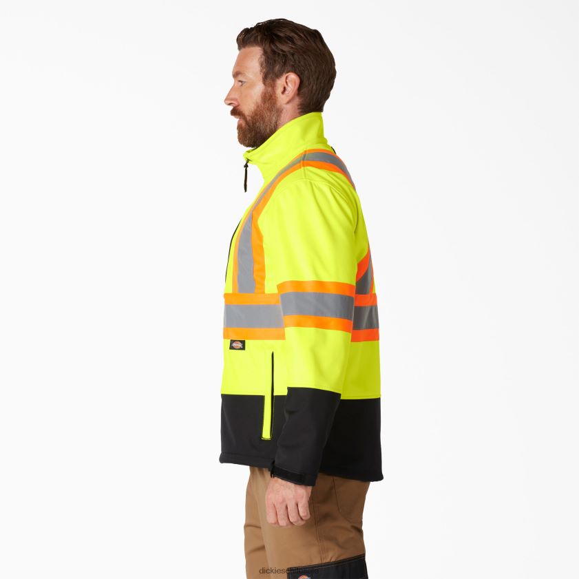 amarillo ansi (ay) unisexo chaqueta softshell de seguridad de alta visibilidad Dickies ropa de trabajo X4H0F1456