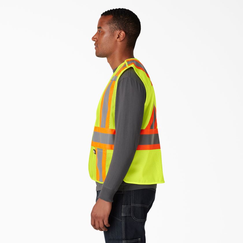amarillo ansi (ay) unisexo hola chaleco de seguridad vis Dickies ropa de trabajo X4H0F1452