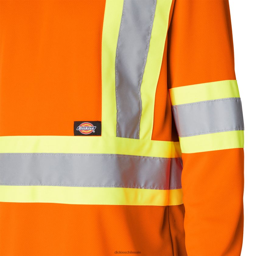 naranja ansi (ao) unisexo camiseta de manga larga de seguridad de alta visibilidad Dickies ropa de trabajo X4H0F1448
