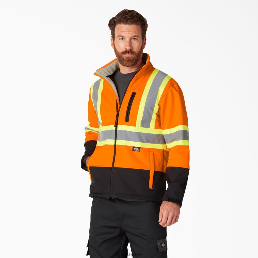 naranja ansi (ao) unisexo chaqueta softshell de seguridad de alta visibilidad Dickies ropa de trabajo X4H0F1455