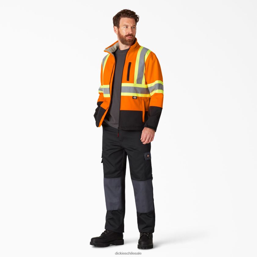 naranja ansi (ao) unisexo chaqueta softshell de seguridad de alta visibilidad Dickies ropa de trabajo X4H0F1455