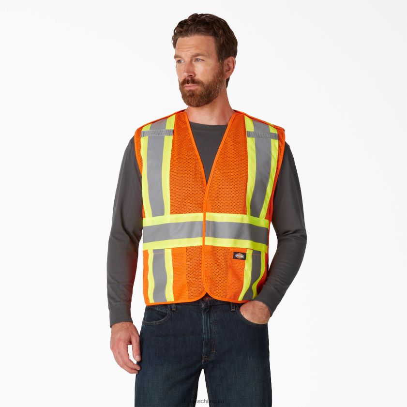 naranja ansi (ao) unisexo hola chaleco de seguridad vis Dickies ropa de trabajo X4H0F1451