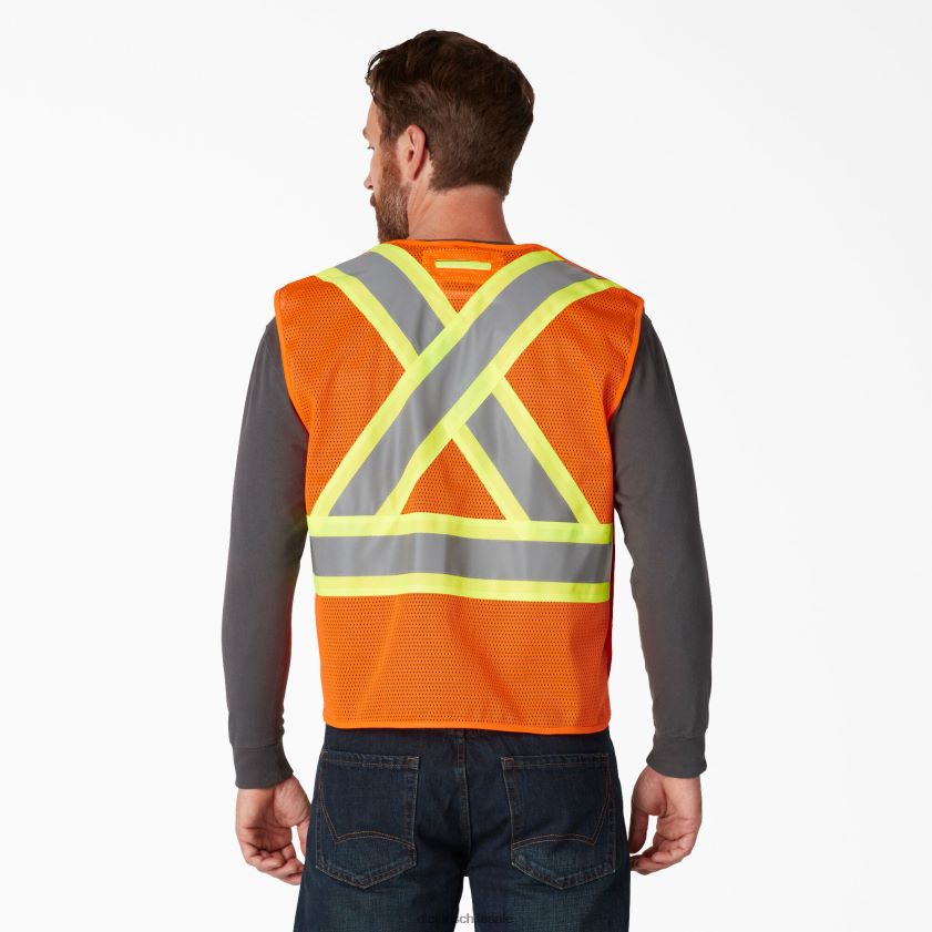 naranja ansi (ao) unisexo hola chaleco de seguridad vis Dickies ropa de trabajo X4H0F1451