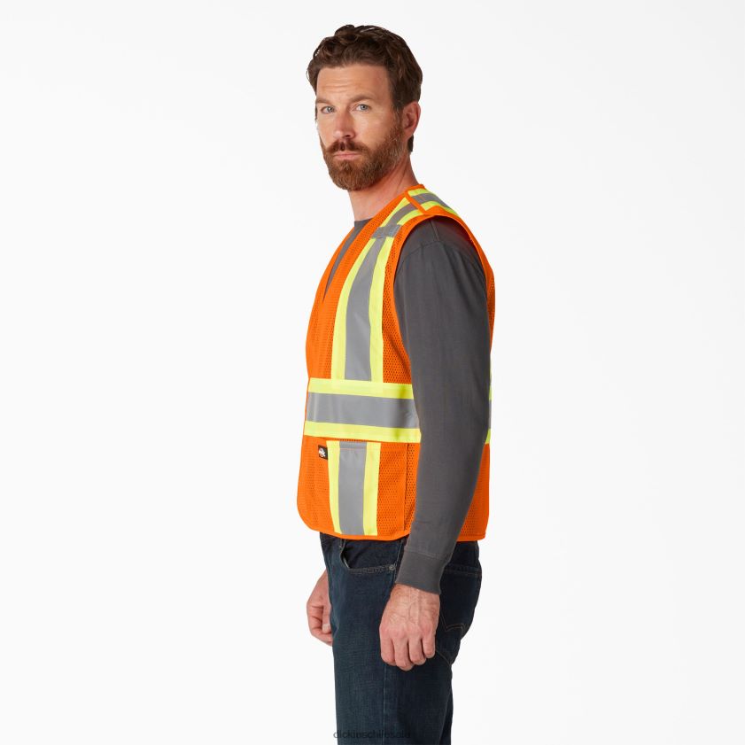 naranja ansi (ao) unisexo hola chaleco de seguridad vis Dickies ropa de trabajo X4H0F1451