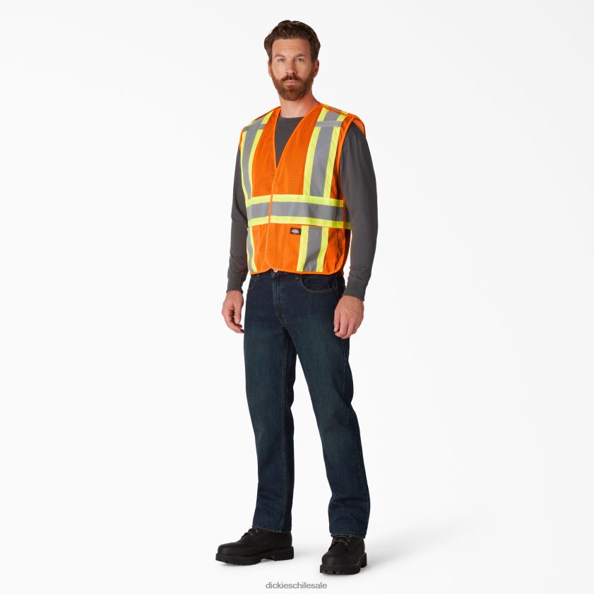 naranja ansi (ao) unisexo hola chaleco de seguridad vis Dickies ropa de trabajo X4H0F1451