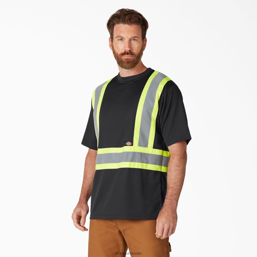 negro (negro) unisexo camiseta de manga corta de seguridad de alta visibilidad Dickies ropa de trabajo X4H0F1447