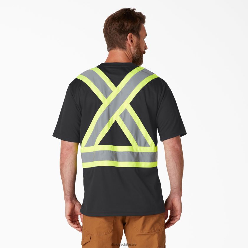 negro (negro) unisexo camiseta de manga corta de seguridad de alta visibilidad Dickies ropa de trabajo X4H0F1447