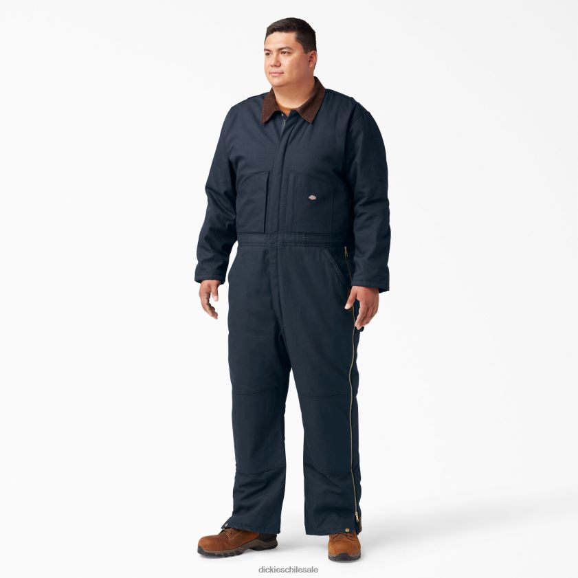 azul marino oscuro (dn) hombres overoles con aislamiento de pato Dickies ropa de trabajo X4H0F1350
