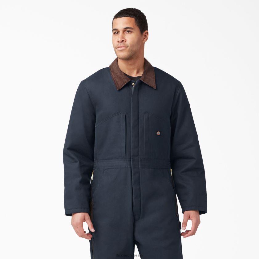 azul marino oscuro (dn) hombres overoles con aislamiento de pato Dickies ropa de trabajo X4H0F1350