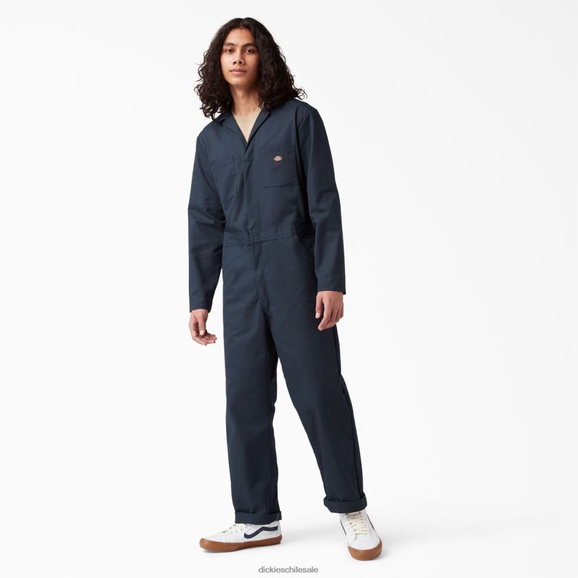 azul marino oscuro (dn) hombres overoles de manga larga Dickies ropa de trabajo X4H0F1270