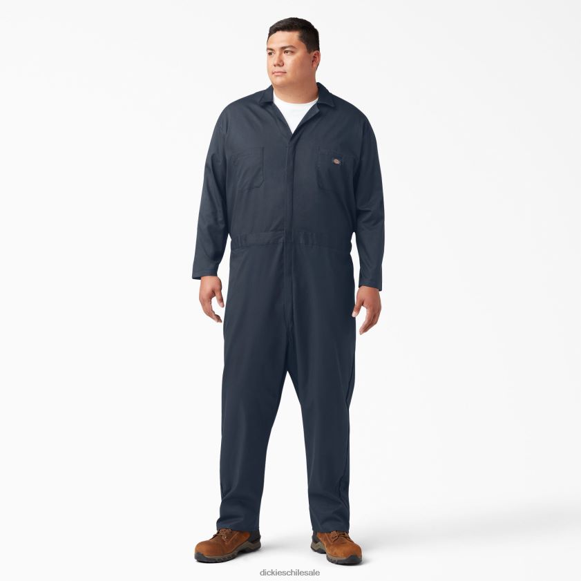 azul marino oscuro (dn) hombres overoles flexibles de manga larga Dickies ropa de trabajo X4H0F1244