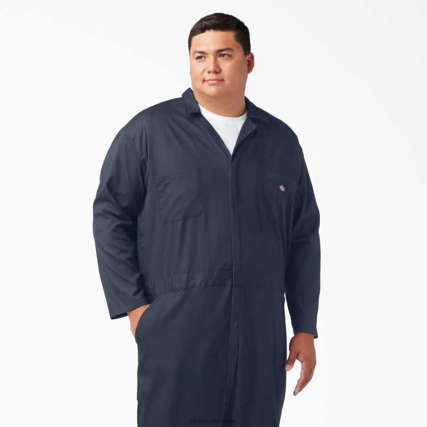 azul marino oscuro (dn) hombres overoles flexibles de manga larga Dickies ropa de trabajo X4H0F1244