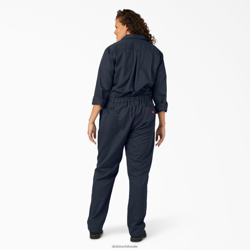 azul marino oscuro (dn) mujer más overoles de manga larga Dickies ropa de trabajo X4H0F1949