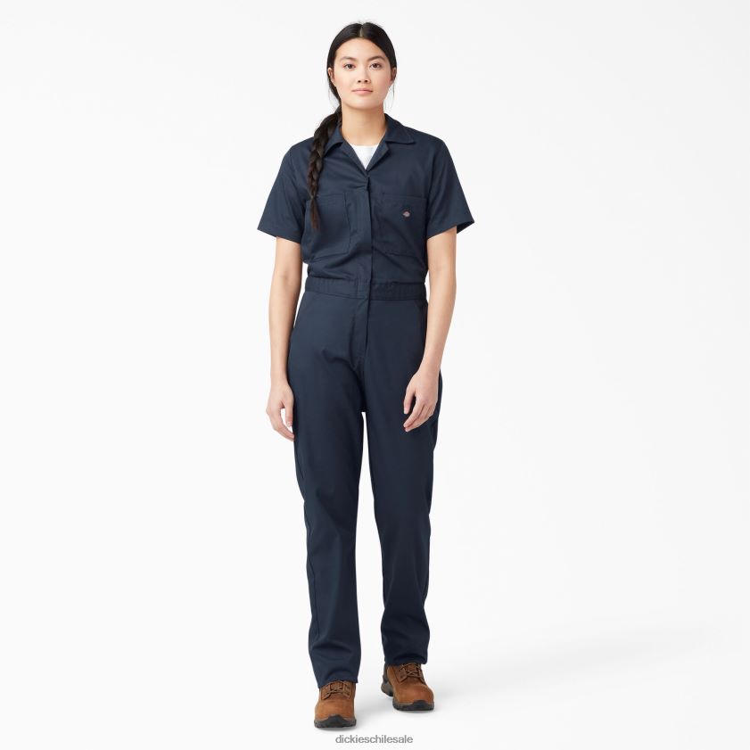 azul marino oscuro (dn) mujer overoles refrescantes de manga corta Dickies ropa de trabajo X4H0F1545