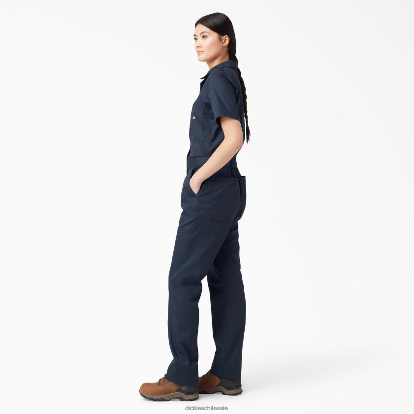azul marino oscuro (dn) mujer overoles refrescantes de manga corta Dickies ropa de trabajo X4H0F1545