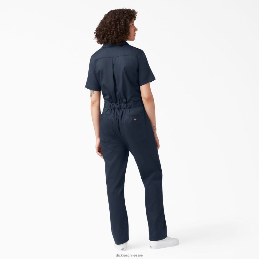 azul marino oscuro (dn) mujer overoles refrescantes de manga corta Dickies ropa de trabajo X4H0F1545