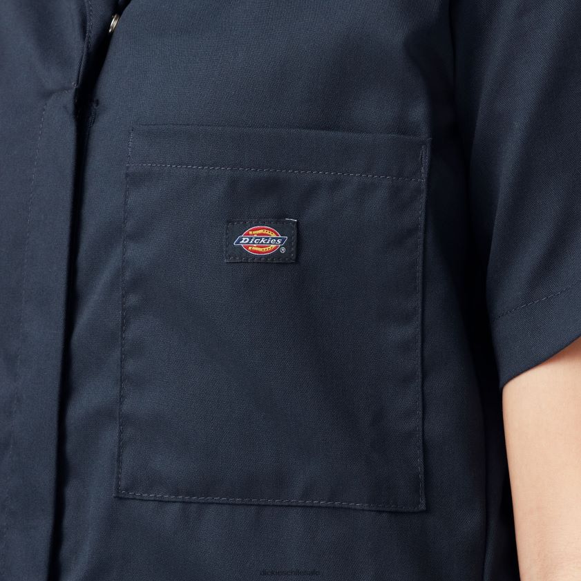 azul marino oscuro (dn) mujer overoles refrescantes de manga corta Dickies ropa de trabajo X4H0F1545