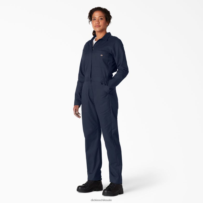 azul marino oscuro (dn) mujer overoles refrescantes de manga larga Dickies ropa de trabajo X4H0F1617