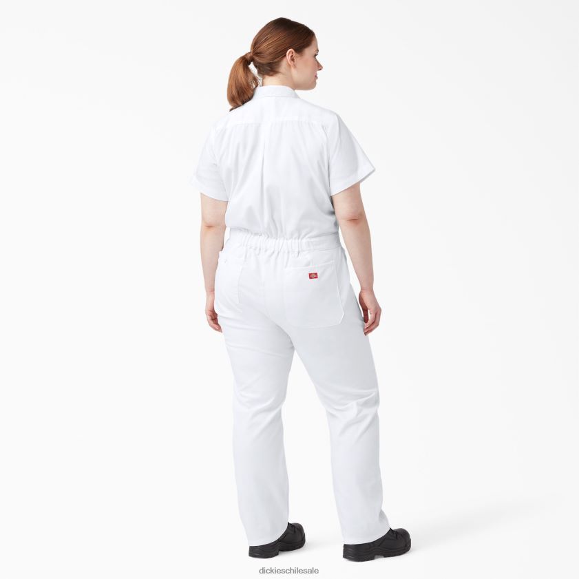 blanco (wh) mujer más overoles flexibles de manga corta para refrigeración Dickies ropa de trabajo X4H0F1554